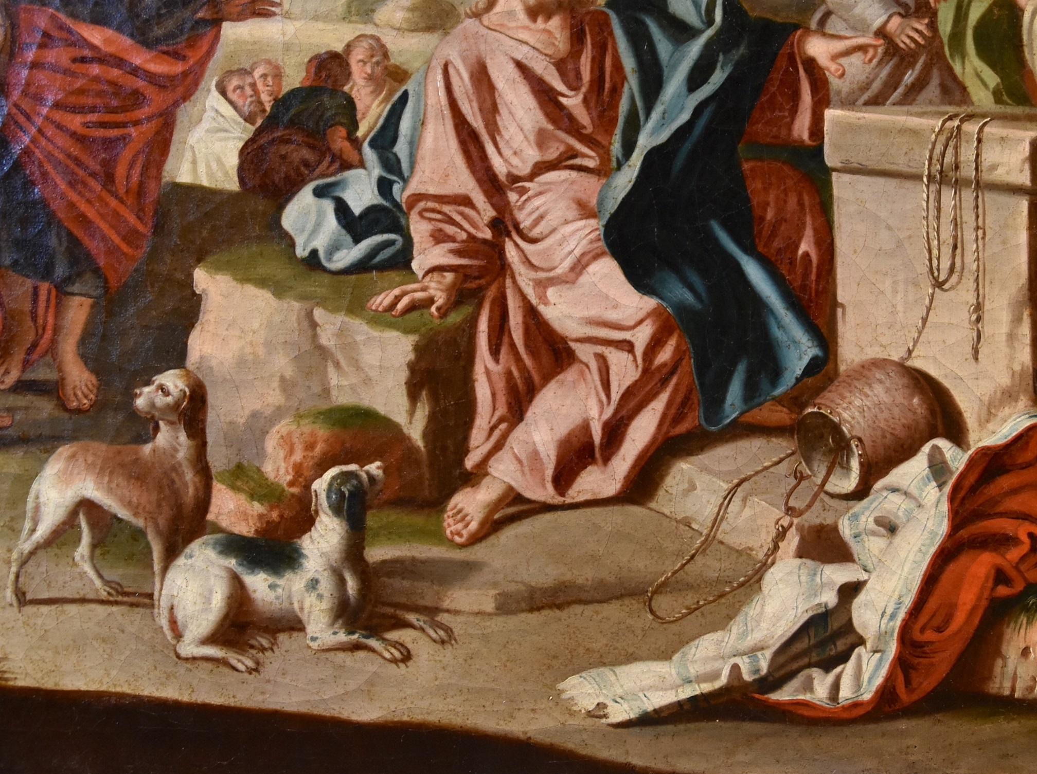 Christ Samaritan De Mura Paint 18th Century Oil on canvas Old master Napoli Art 9