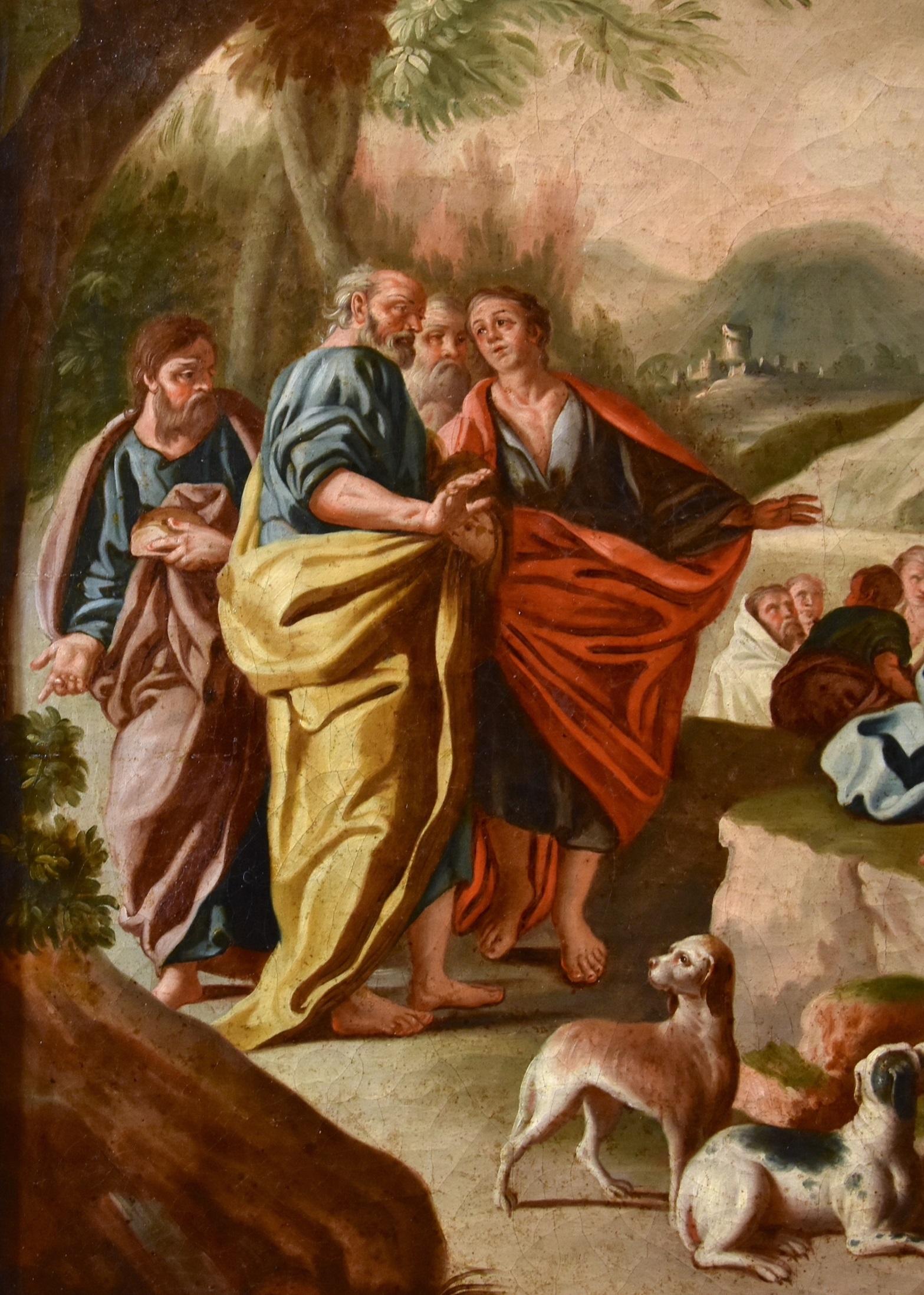 Christ Samaritan De Mura Paint 18th Century Oil on canvas Old master Napoli Art 2