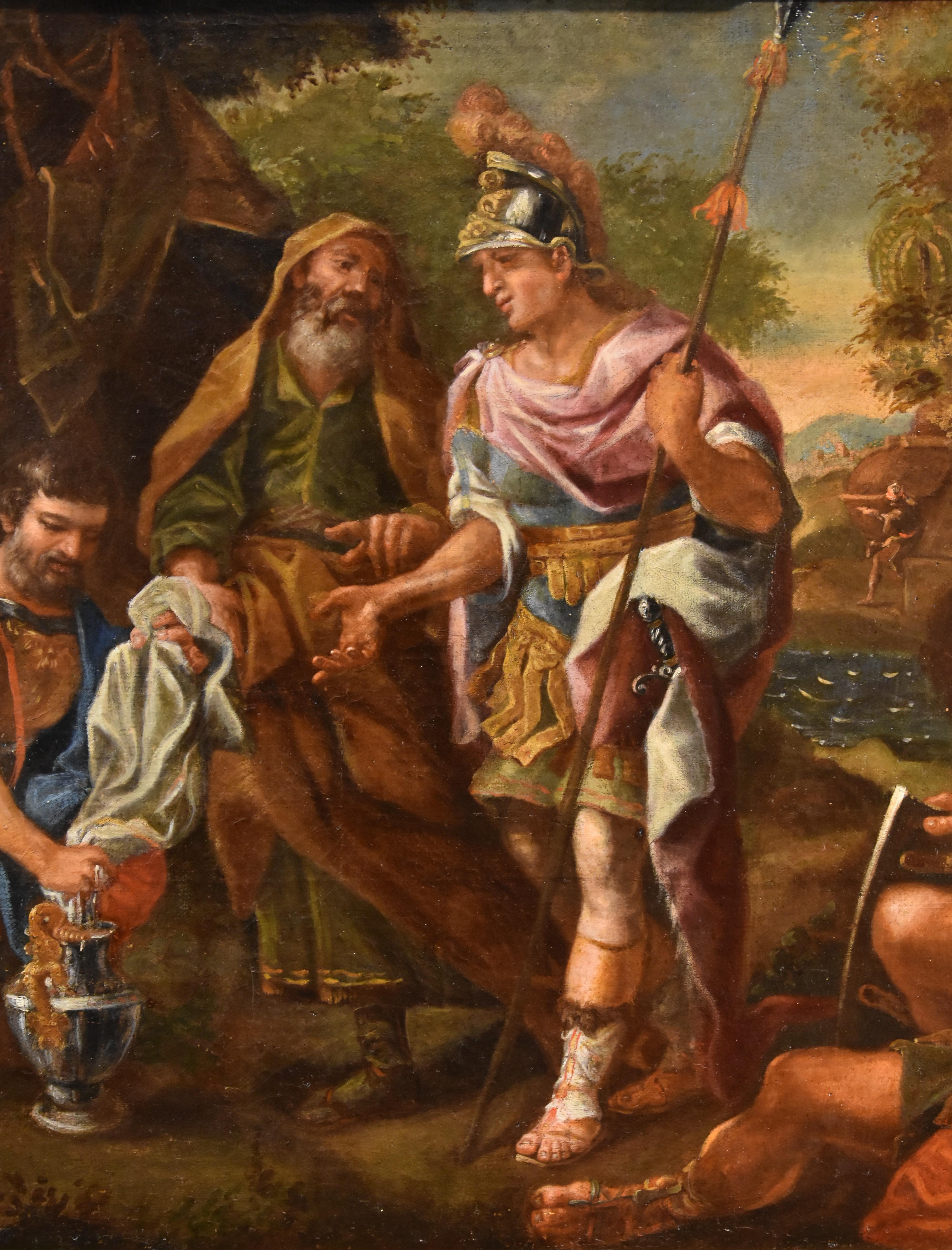Alexander The Great De Mura, Gemälde Öl auf Leinwand, 18. Jahrhundert, Alter Meister, Italien (Braun), Landscape Painting, von Francesco De Mura (Naples, 1696 – Naples, 1782) 