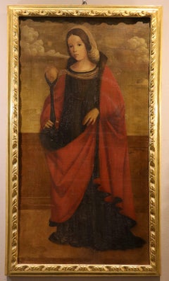 Santa Agata Santacroce, dipinto del XVI secolo, olio su tela, opera di un maestro antico, soggetto religioso