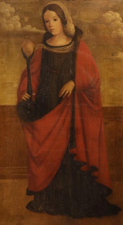 Santa Agata Santacroce, dipinto del XVI secolo, olio su tela, opera di un maestro antico, soggetto religioso