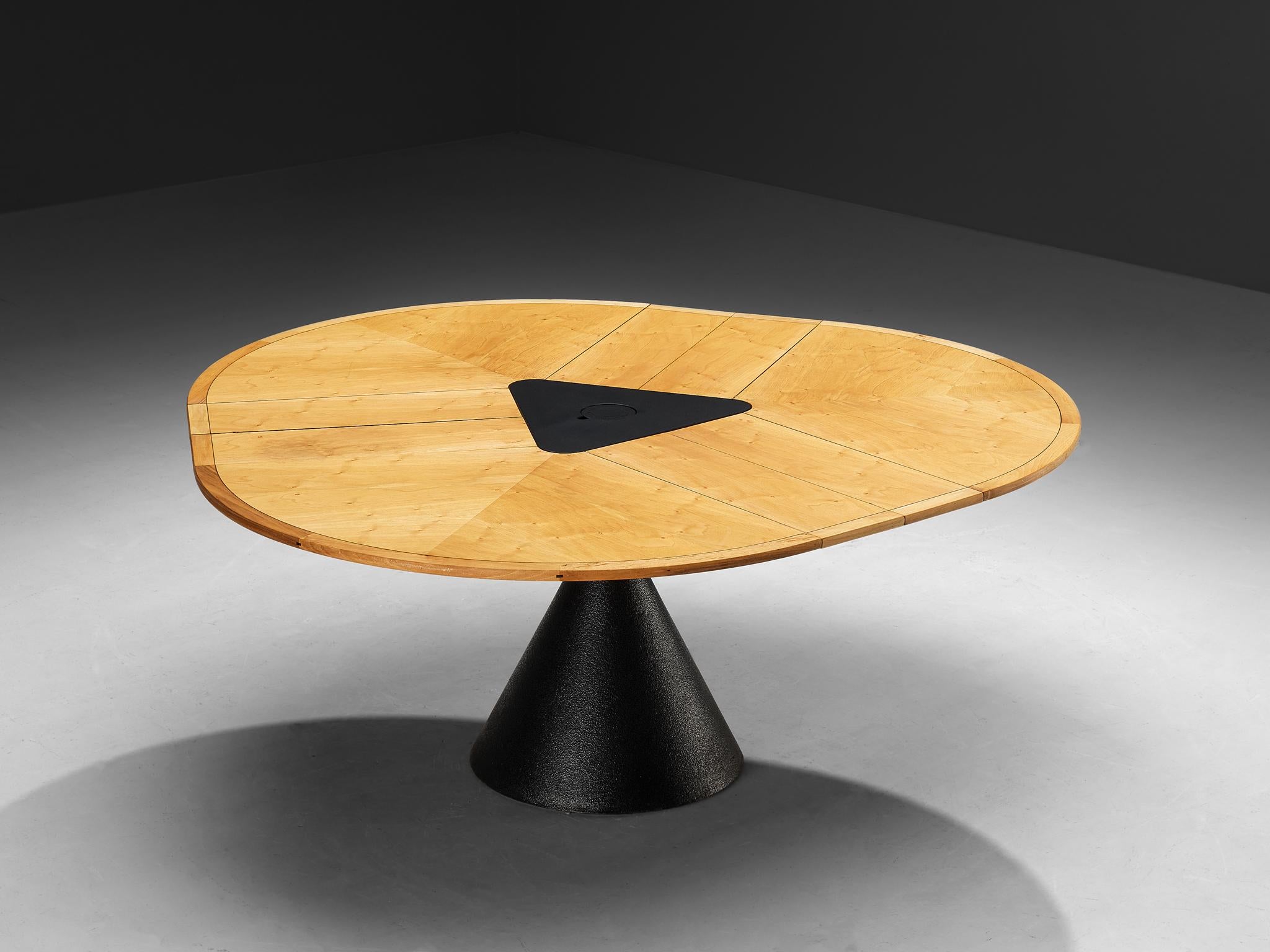 Table de salle à manger Click de Francesco Fois pour Bernini en bois d'aulne et acier en vente 3