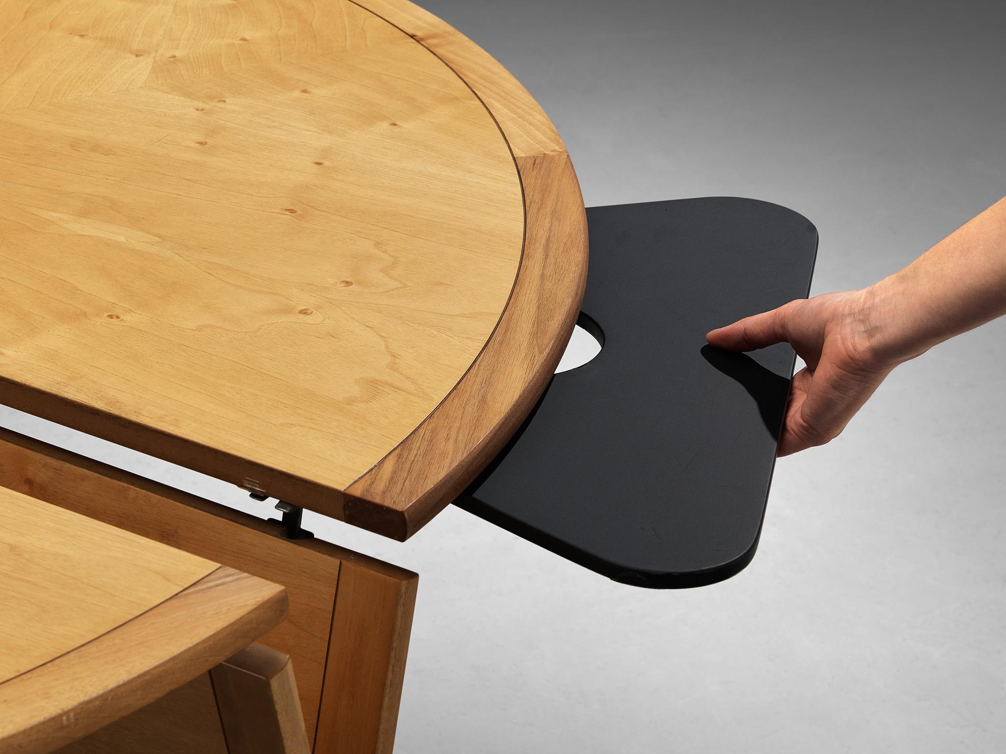Table de salle à manger Click de Francesco Fois pour Bernini en bois d'aulne et acier en vente 4