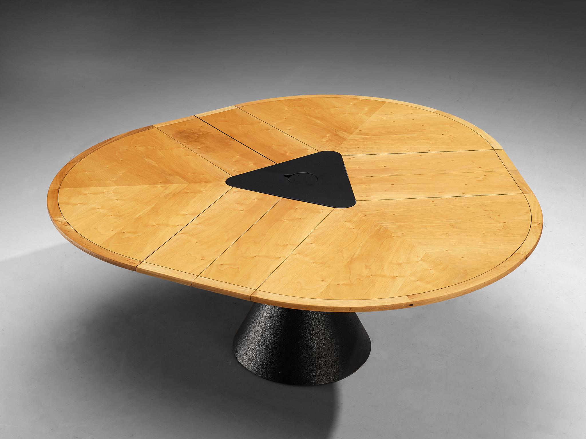 Table de salle à manger Click de Francesco Fois pour Bernini en bois d'aulne et acier en vente 6