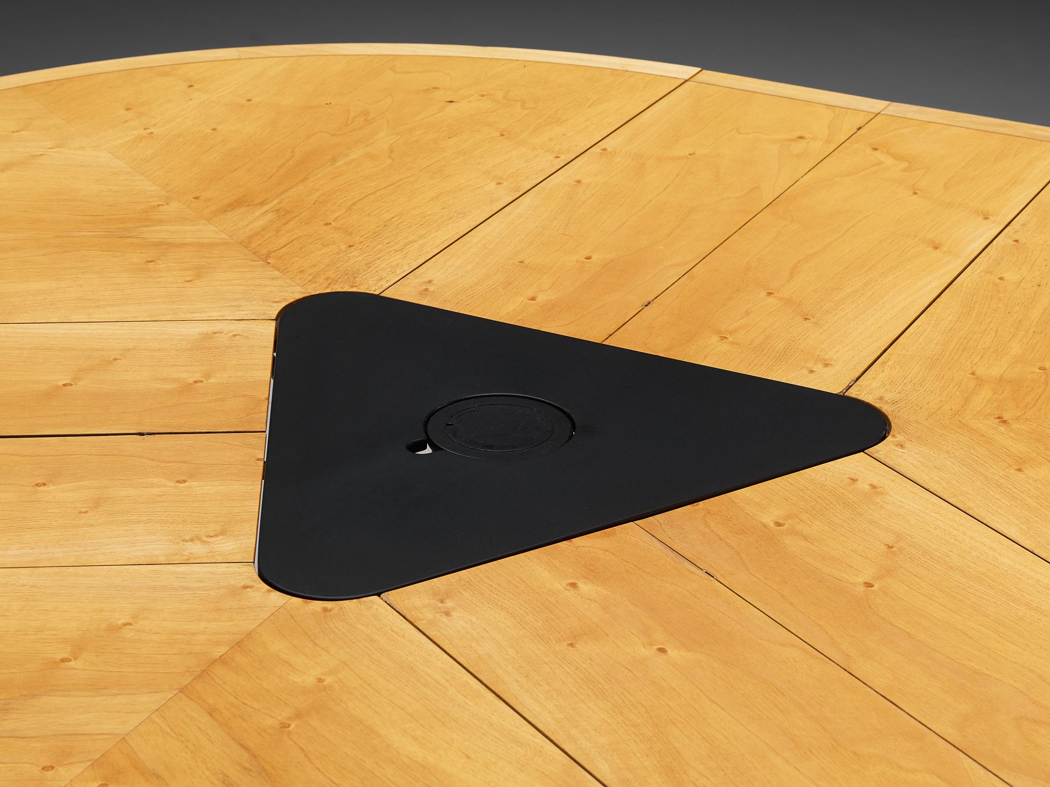 Postmoderne Table de salle à manger Click de Francesco Fois pour Bernini en bois d'aulne et acier en vente