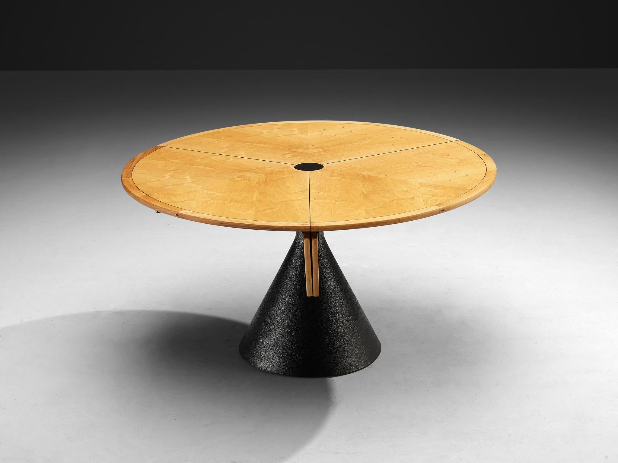 Fin du 20e siècle Table de salle à manger Click de Francesco Fois pour Bernini en bois d'aulne et acier en vente