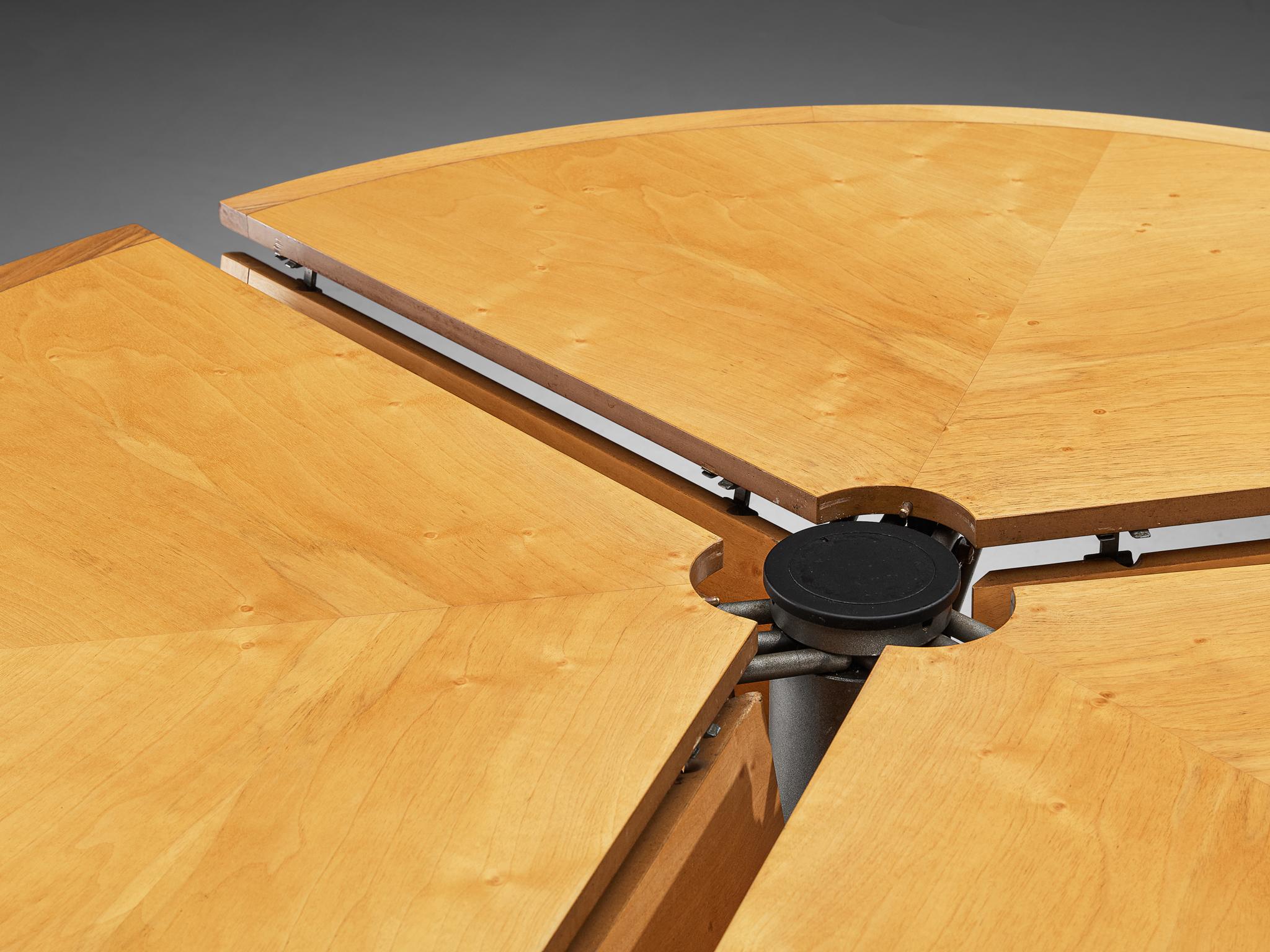 Acier Table de salle à manger Click de Francesco Fois pour Bernini en bois d'aulne et acier en vente
