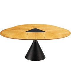 Francesco Fois per Bernini Tavolo da pranzo 'Click' in Wood Wood e Steele