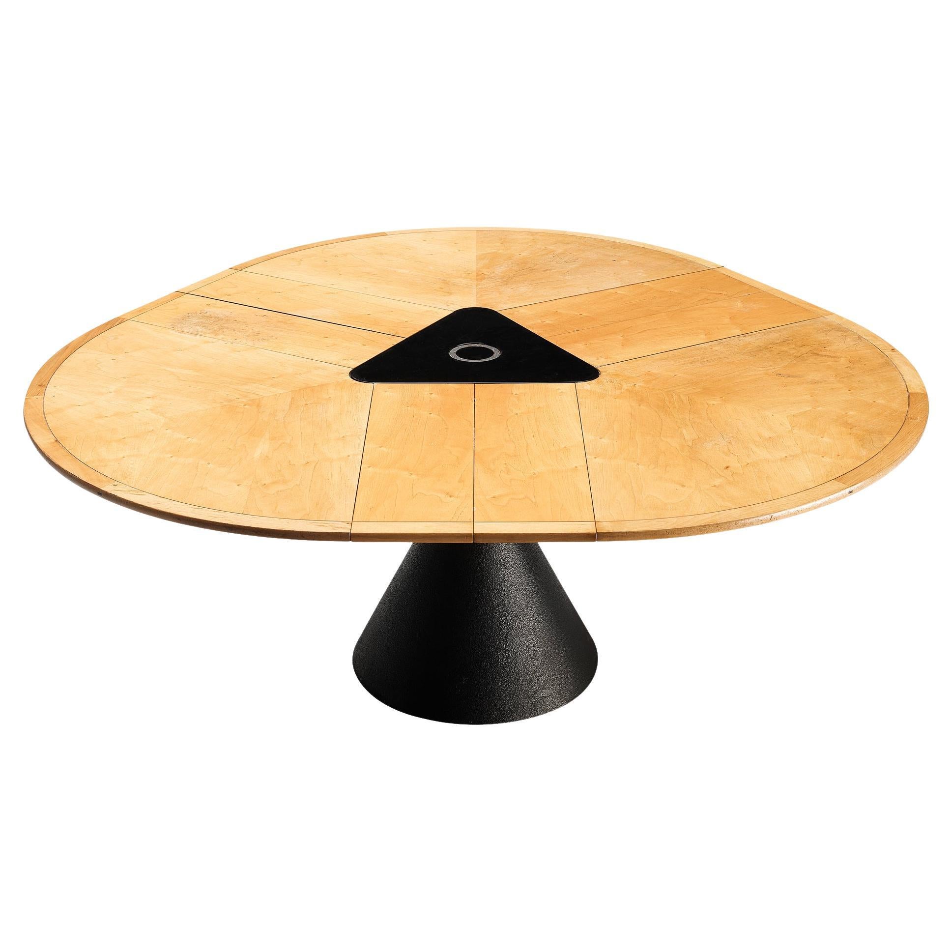 Francesco Fois for Bernini 'Click' Dining Table in Maple and Metal