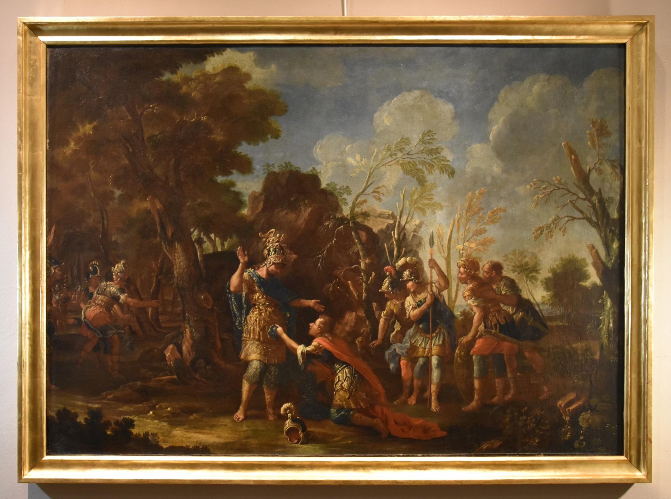 Alexander The Great Persians Fontebasso 18th Century Paint Oil on canvas - Old Masters Painting by Francesco Fontebasso (Venice 1709 -1769)