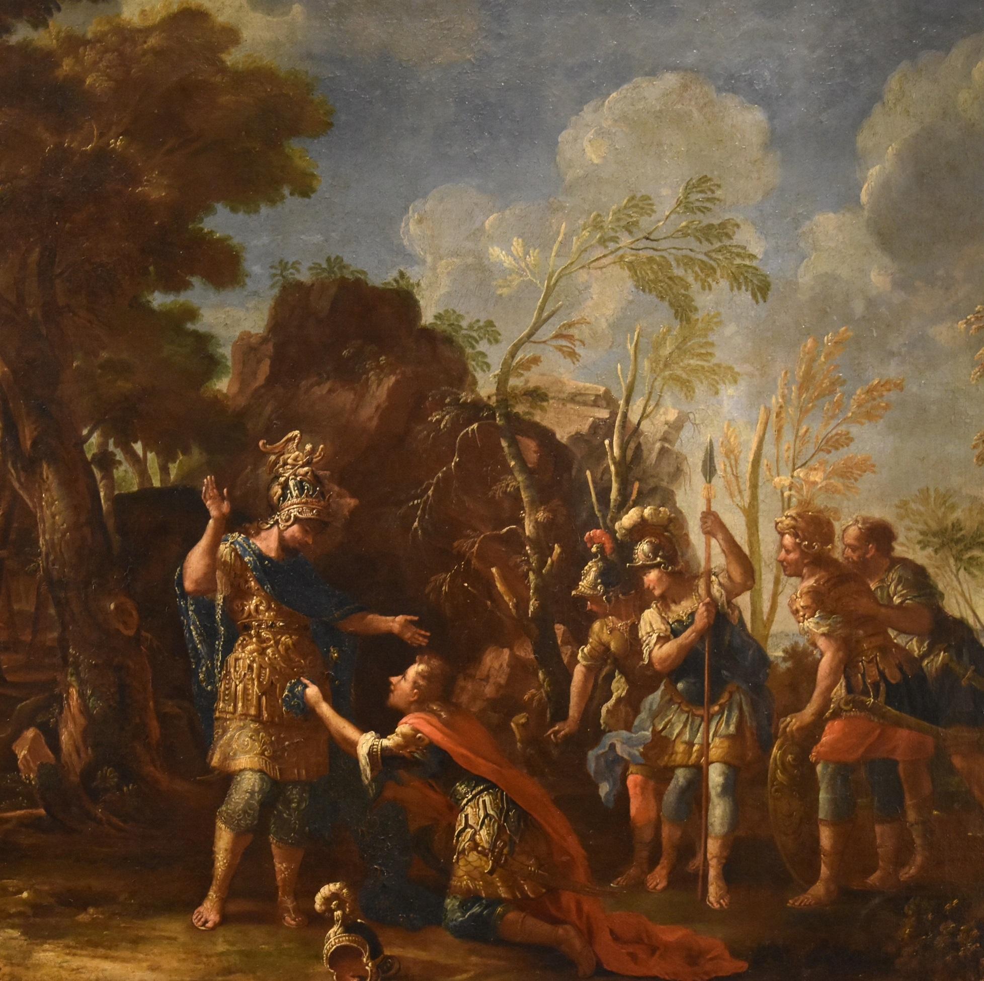 Francesco Fontebasso
(Venice 1709 - Venice 1769)
Alexander the Great grants clemency to the Persians

Oil on canvas
108 x 153 cm.
In frame 120 x 164 cm.

Fascinating for its interesting subject matter, the beautiful painting draws its inspiration