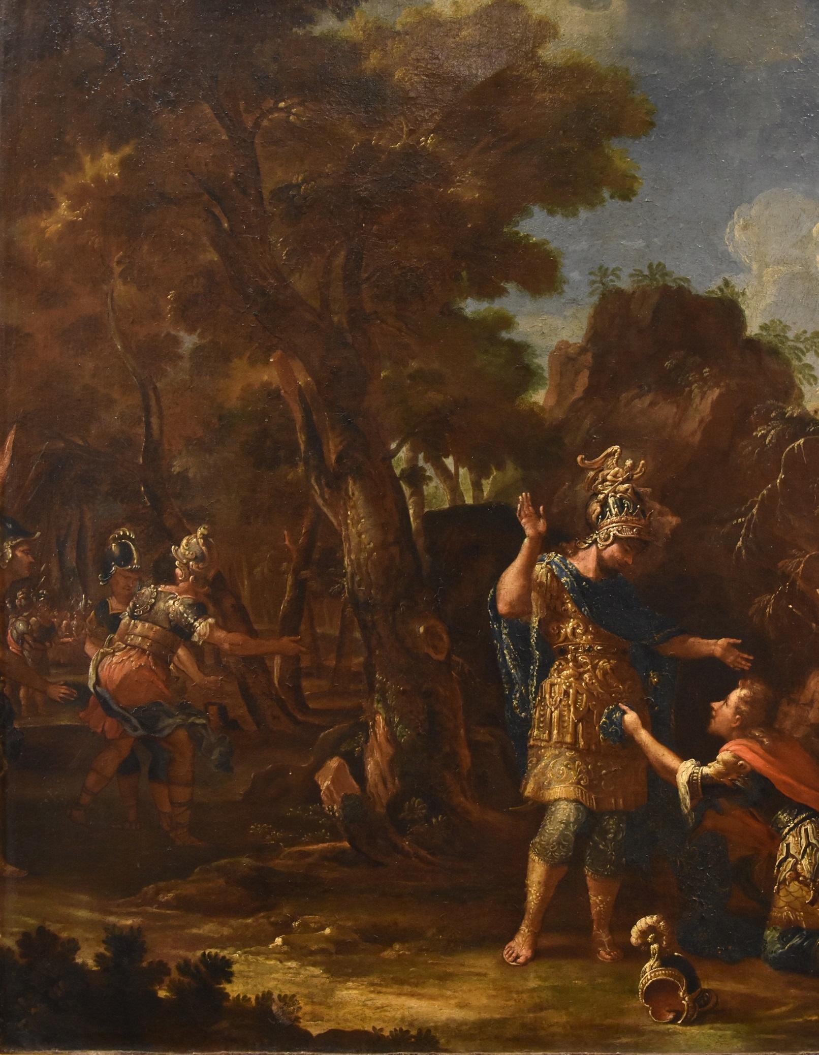 Alexander The Great Persians Fontebasso 18th Century Paint Oil on canvas For Sale 1