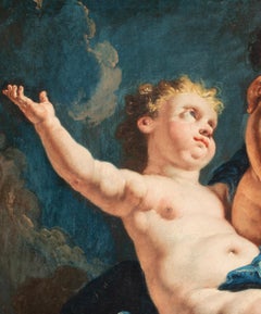 Huile sur toile du 18ème siècle par Francesco Fontebasso, Allégorie de la toilette