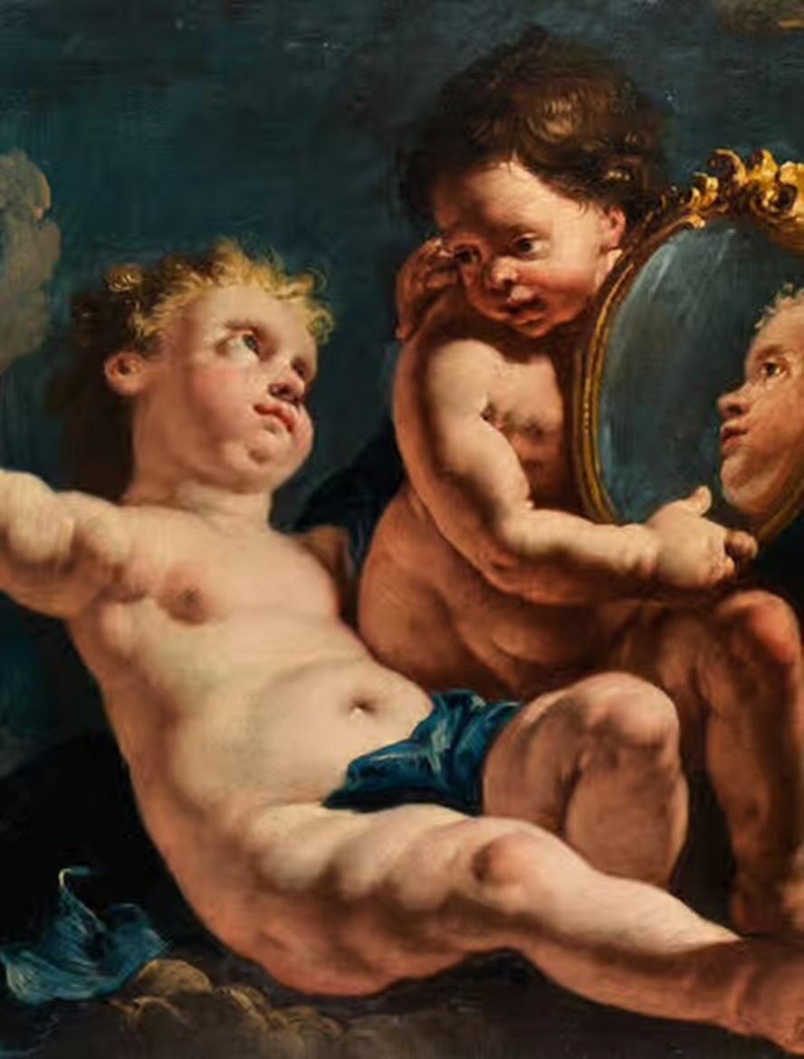 Huile sur toile du 18ème siècle par Francesco Fontebasso, Allégorie de la toilette en vente 1