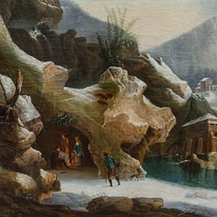 Francesco Foschi (1710 – 1780), Veduta fantastica invernale con rovine