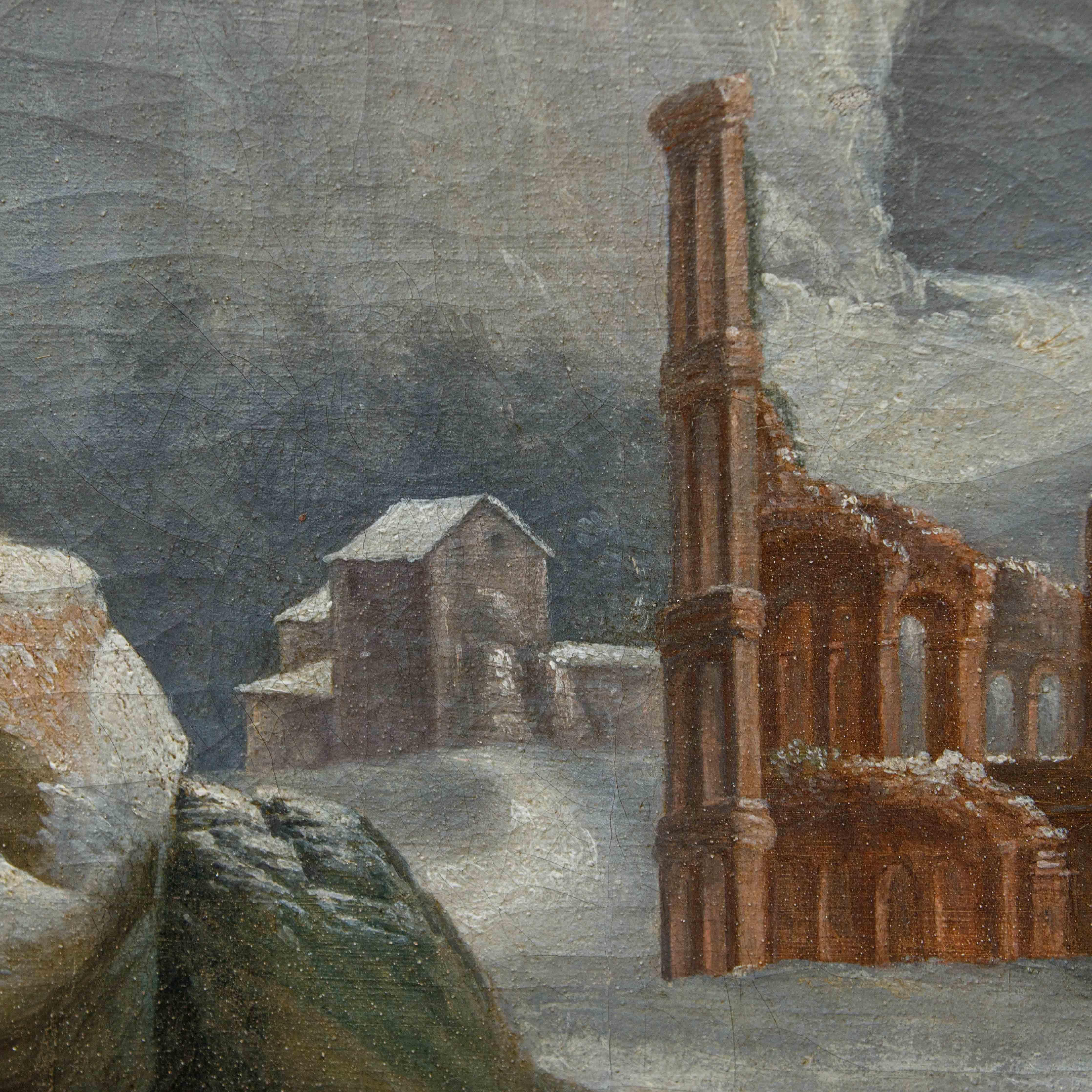 Fantastique vue hivernale peinte par Francesco Foschi 8