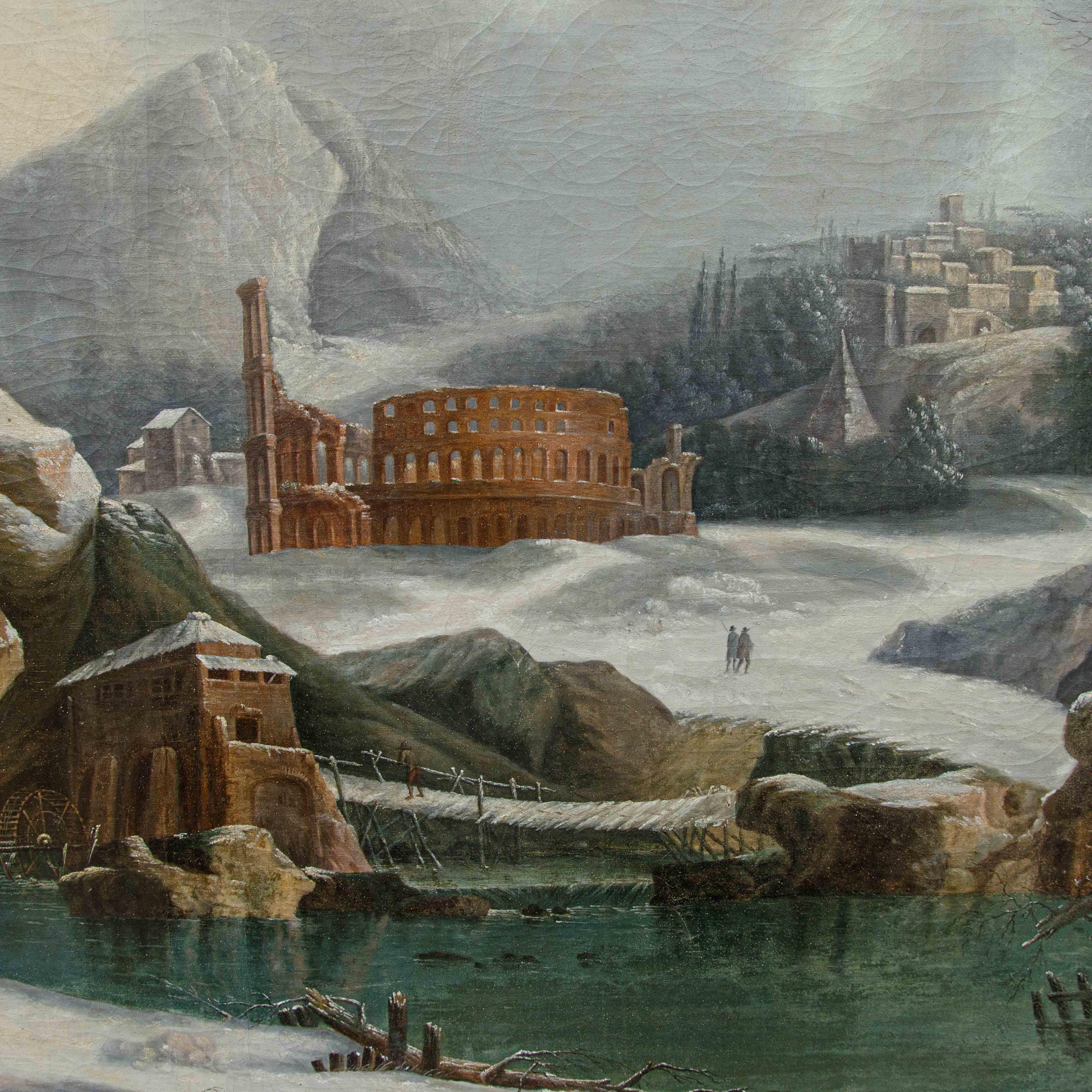 Fantastique vue hivernale peinte par Francesco Foschi 10