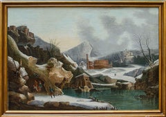 Fantastique vue hivernale peinte par Francesco Foschi