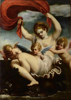 Venus with putti Circle of Francesco Furini, oil on canvas