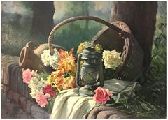 THE LANTERN-Francesco Giugliano Hyper-Realistic -Still life Oil on Canvas Paint.
