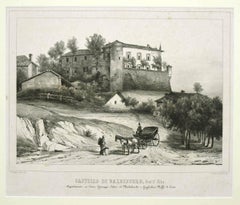 Castel - Original Lithograph on Paper by F. Gonin - 1880