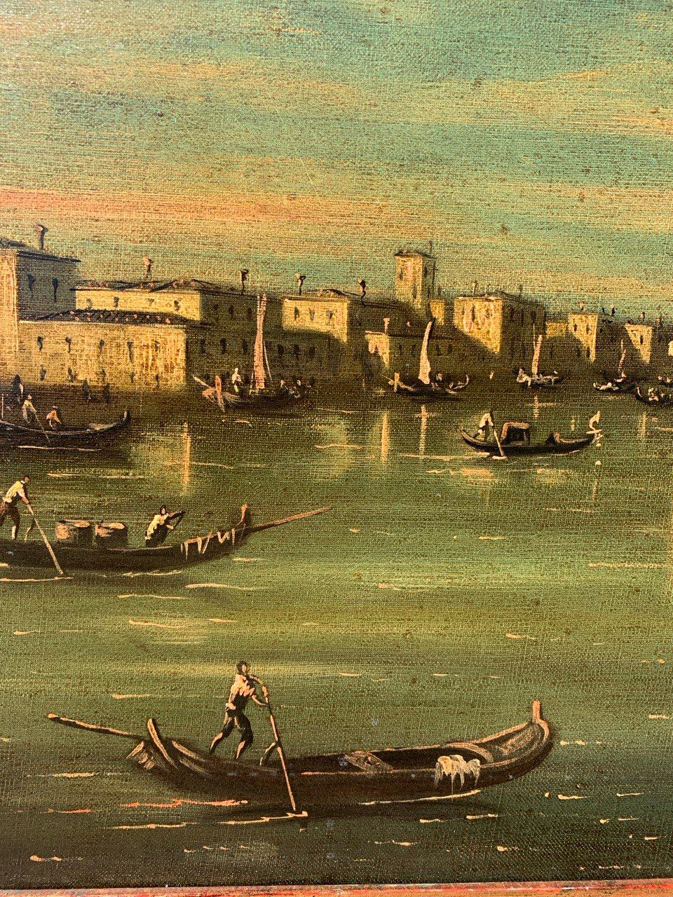 Francesco Guarana (veneciano) - Pintura paisajista de los siglos XIX-XX - Venecia en venta 10