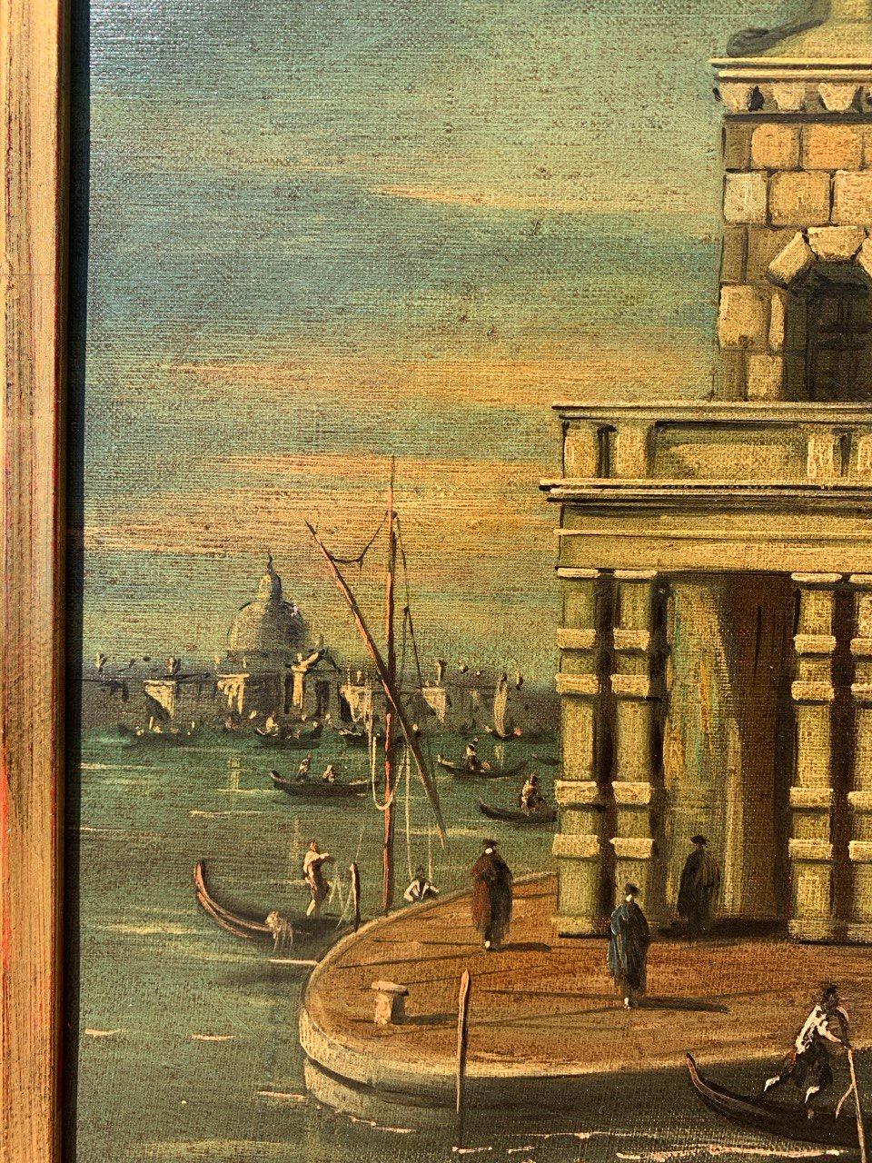 Francesco Guarana (veneciano) - Pintura paisajista de los siglos XIX-XX - Venecia en venta 13
