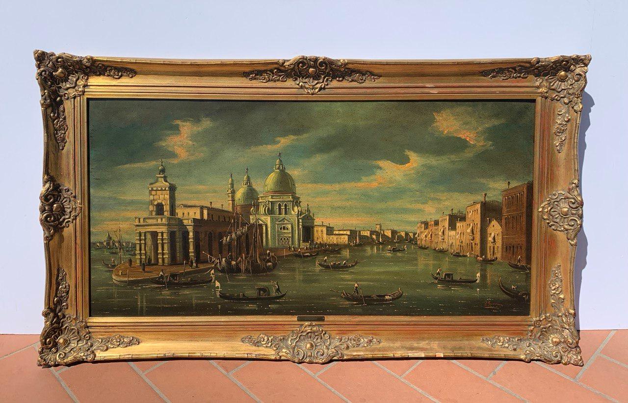 Francesco Guarana (veneciano) - Pintura paisajista de los siglos XIX-XX - Venecia en venta 4