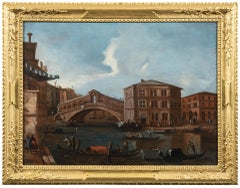 18-19th century Venetian landscape painting - Venice - Oil on canvas Guardi 