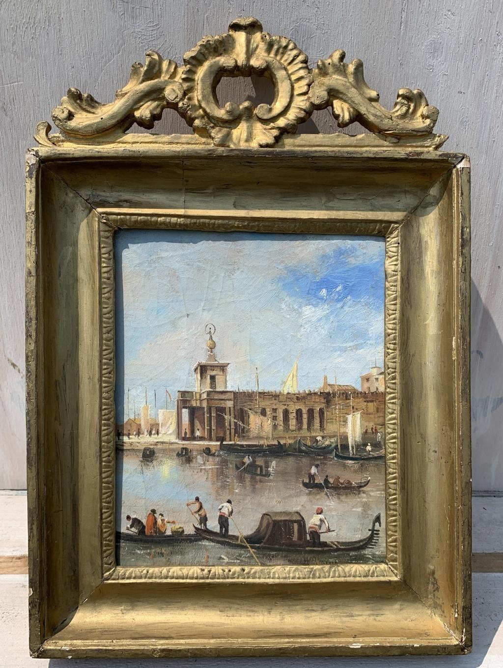 Francesco Guardi seguace (scuola veneziana) - Pittura della fine del XIX secolo Venezia - Painting di Unknown