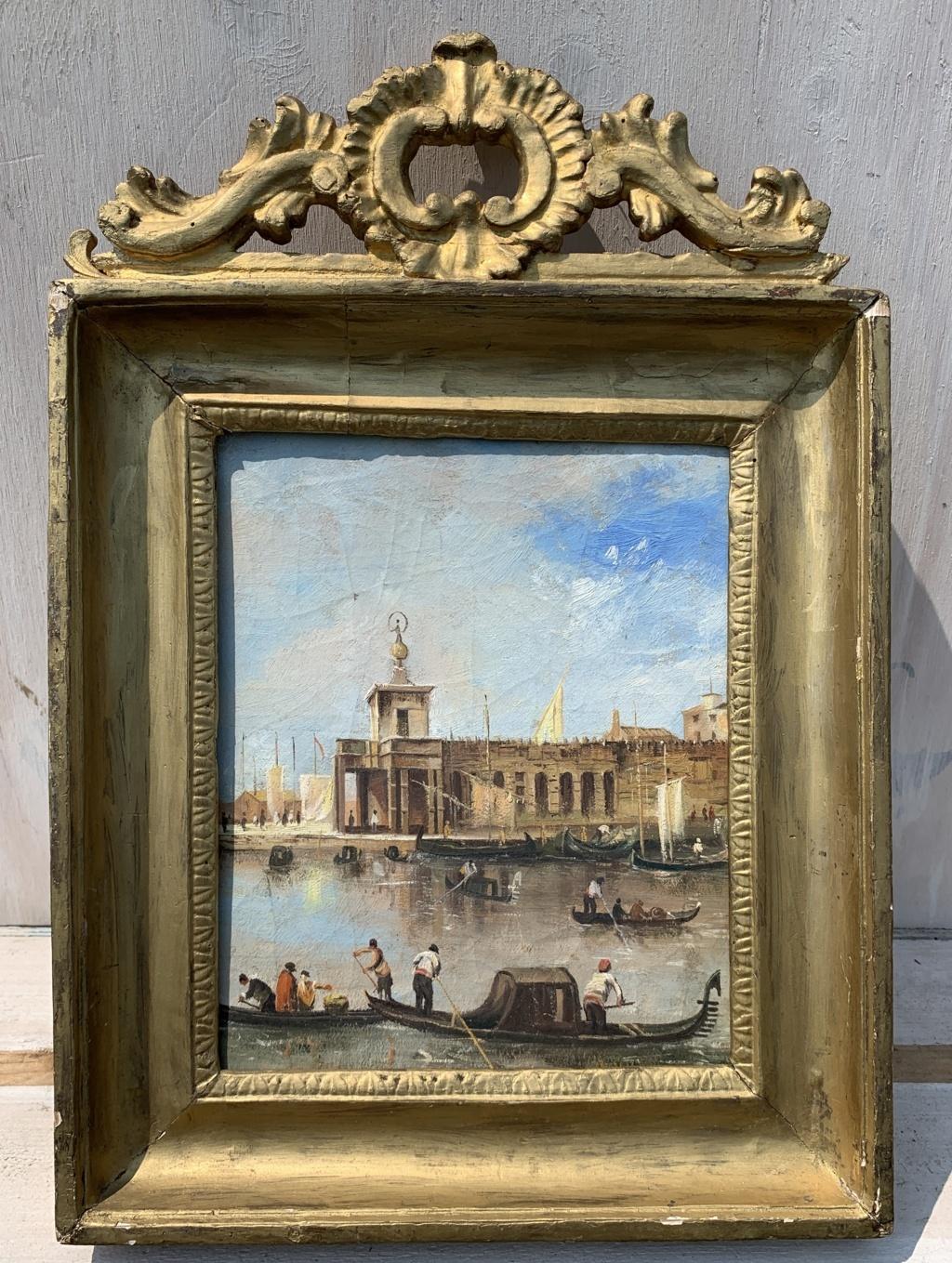 Francesco Guardi follower (Venetian school) - Late 19th century painting Venice - Painting by Unknown