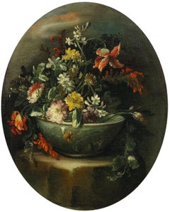 Trittico di nature morte - Olio su tela attribuito a F. Guardi - Fine del XVIII secolo