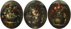 Antique Still Lives Triptych - Oil on Canvas attr. to F. Guardi - Late 18th Century