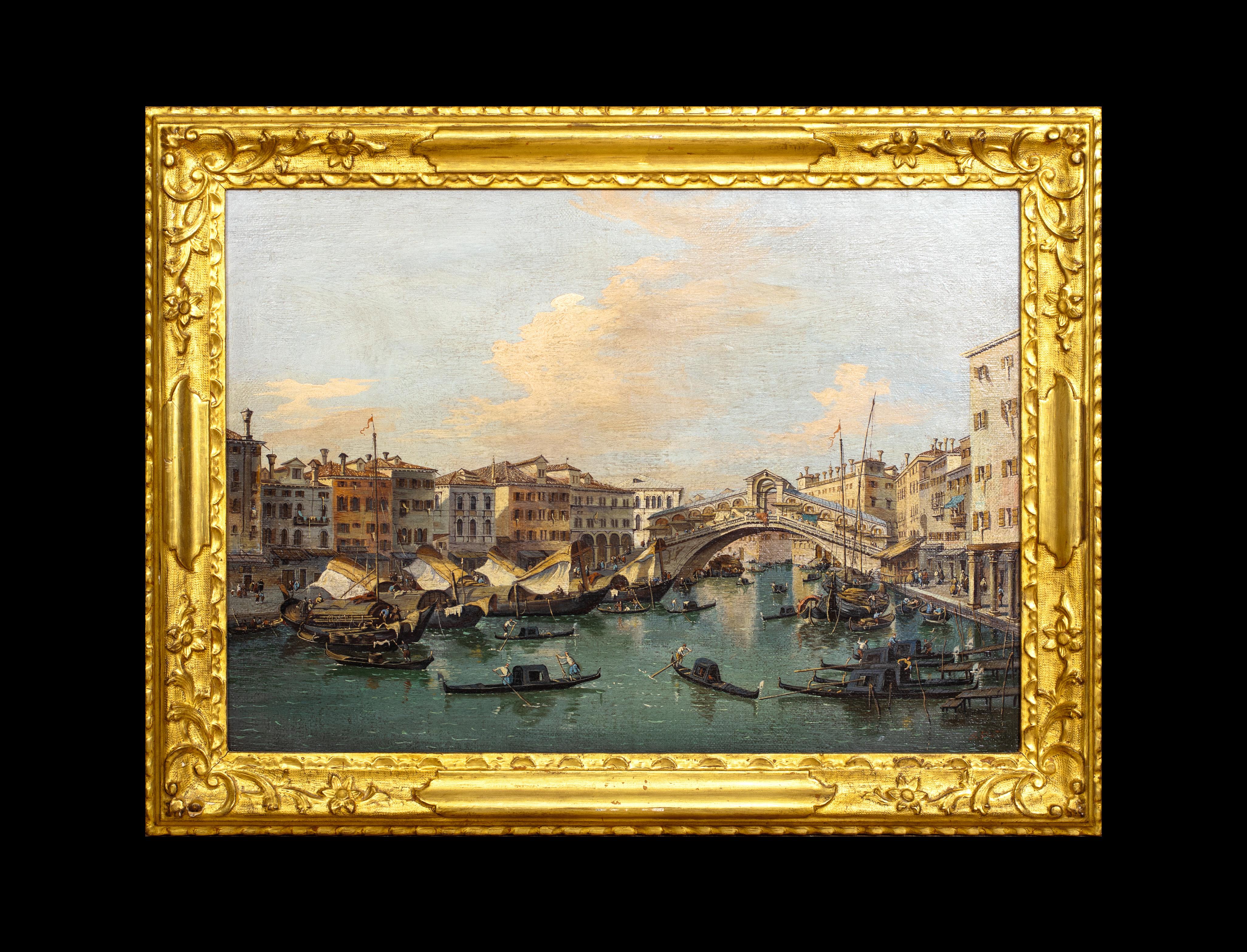 The Rialto Bridge, Venedig, 18./19. Jahrhundert  School of Francesco Guardi (1712-1) im Angebot 1