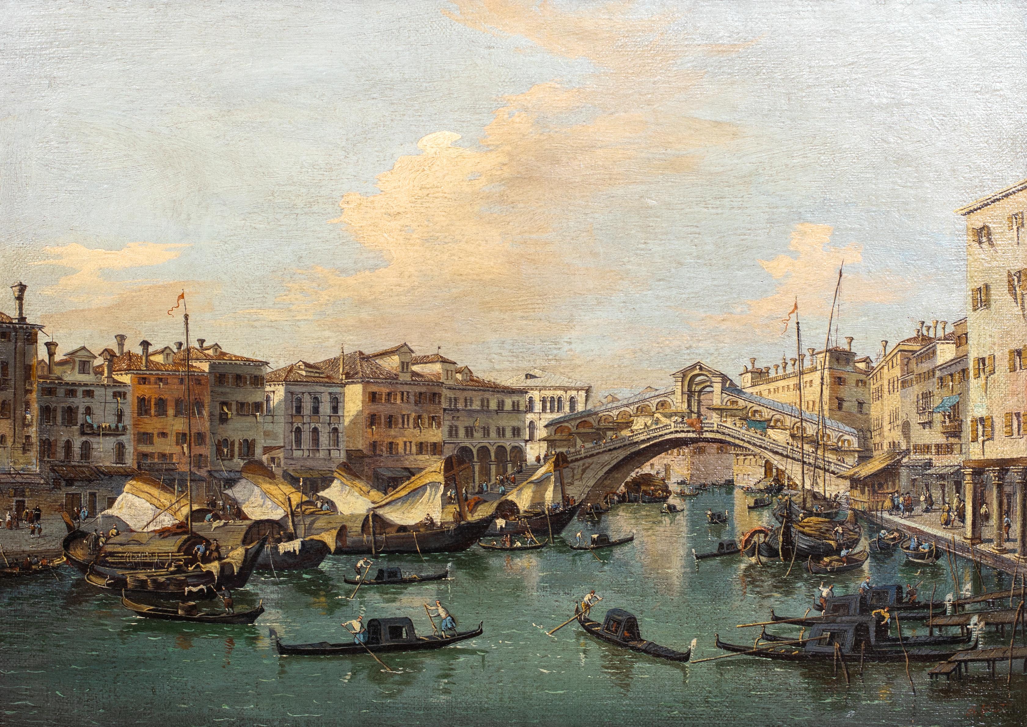 The Rialto Bridge, Venedig, 18./19. Jahrhundert  School of Francesco Guardi (1712-1) im Angebot 2