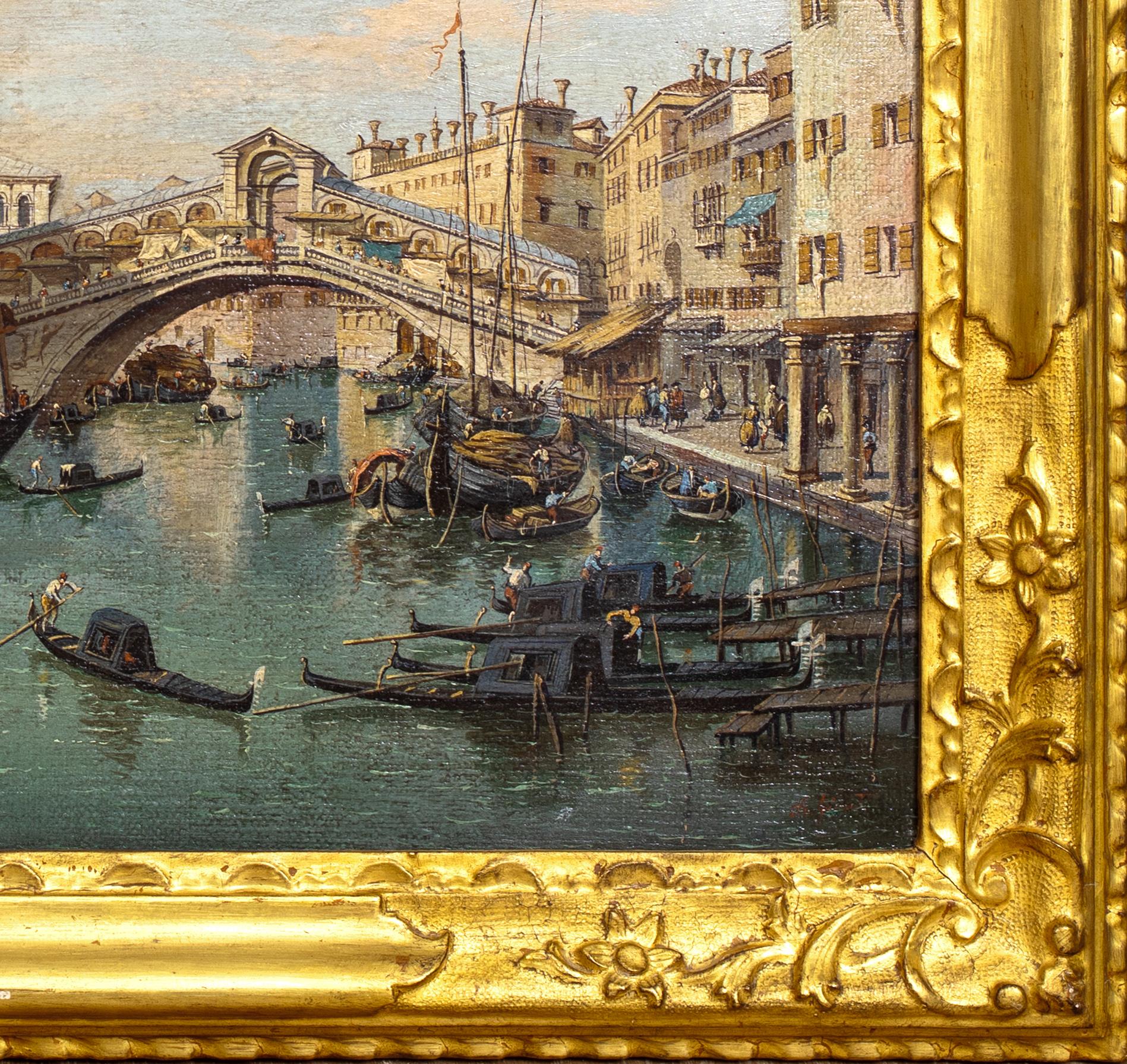 The Rialto Bridge, Venedig, 18./19. Jahrhundert  School of Francesco Guardi (1712-1) im Angebot 3