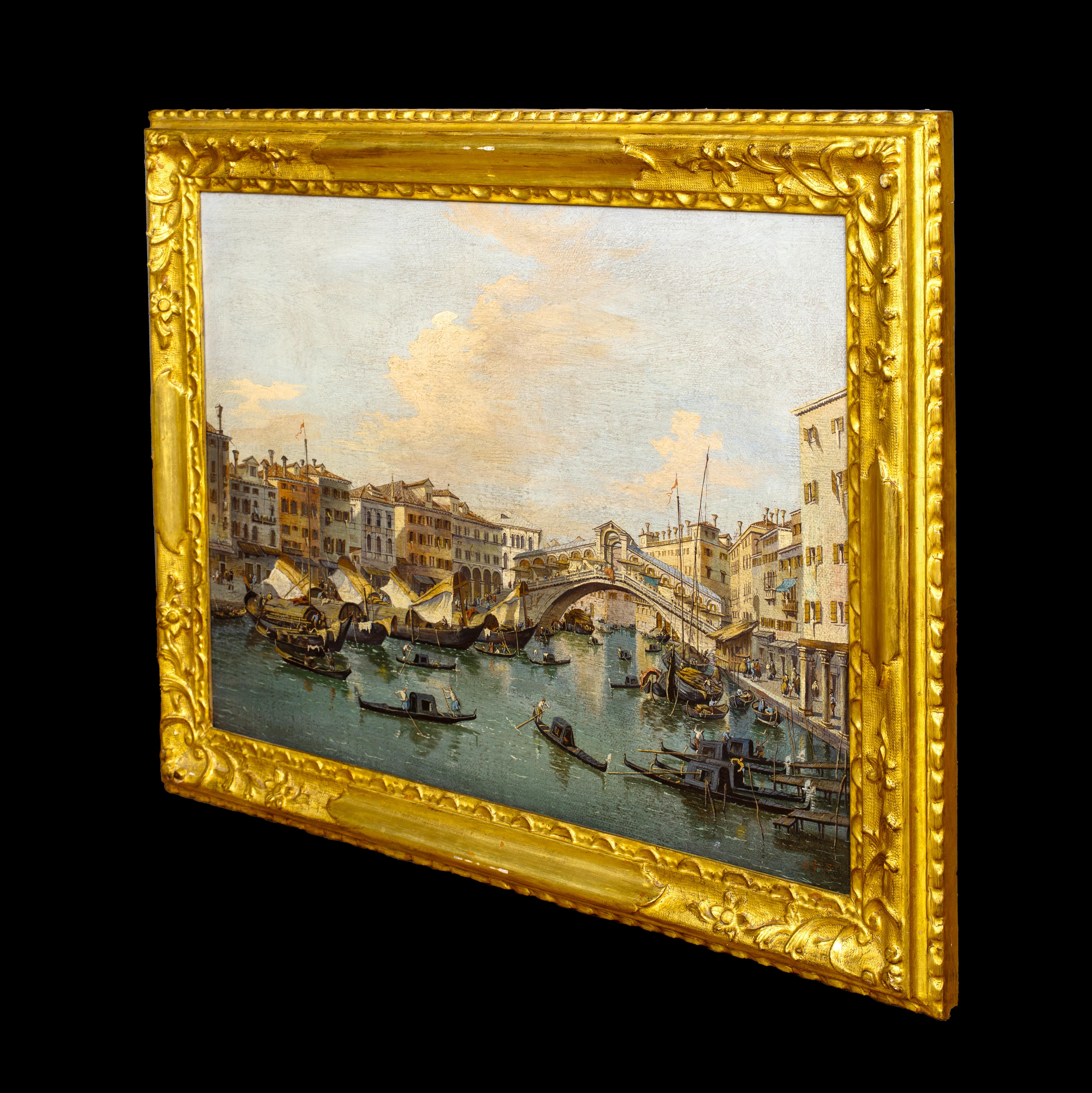 The Rialto Bridge, Venedig, 18./19. Jahrhundert  School of Francesco Guardi (1712-1) im Angebot 7