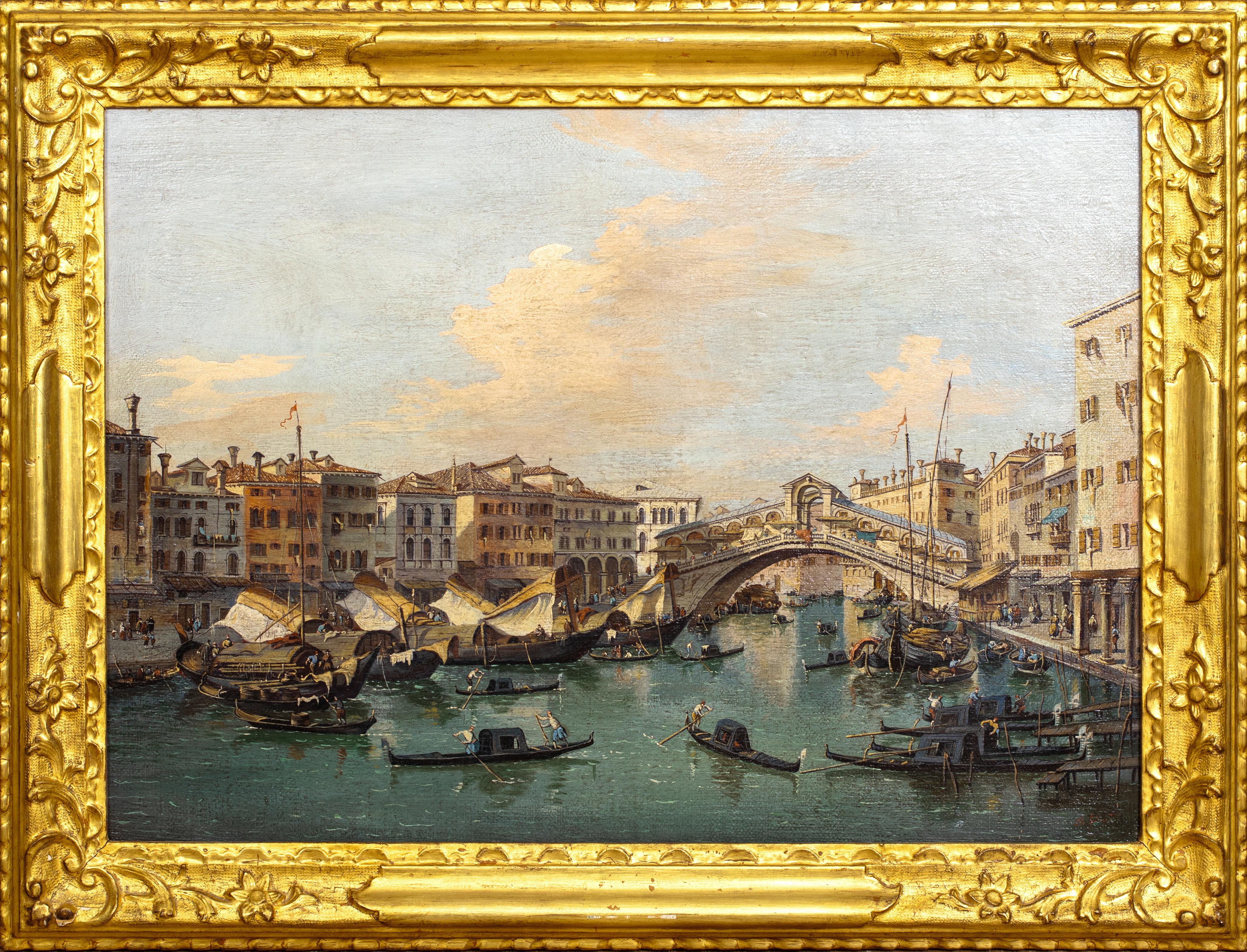 The Rialto Bridge, Venedig, 18./19. Jahrhundert  School of Francesco Guardi (1712-1)
