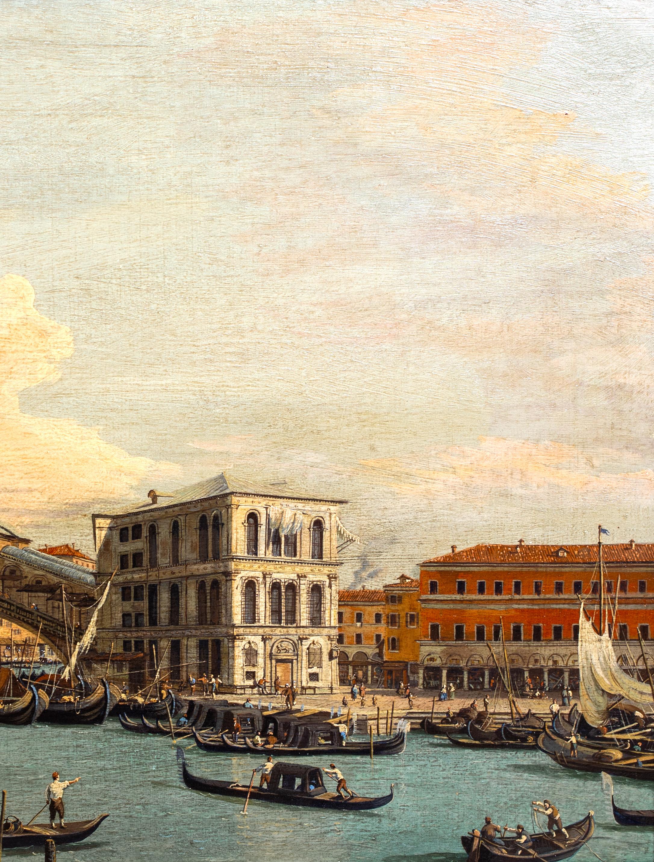 Le pont du Rialto, Venise, 18e/19e siècle  École de Francesco Guardi 5