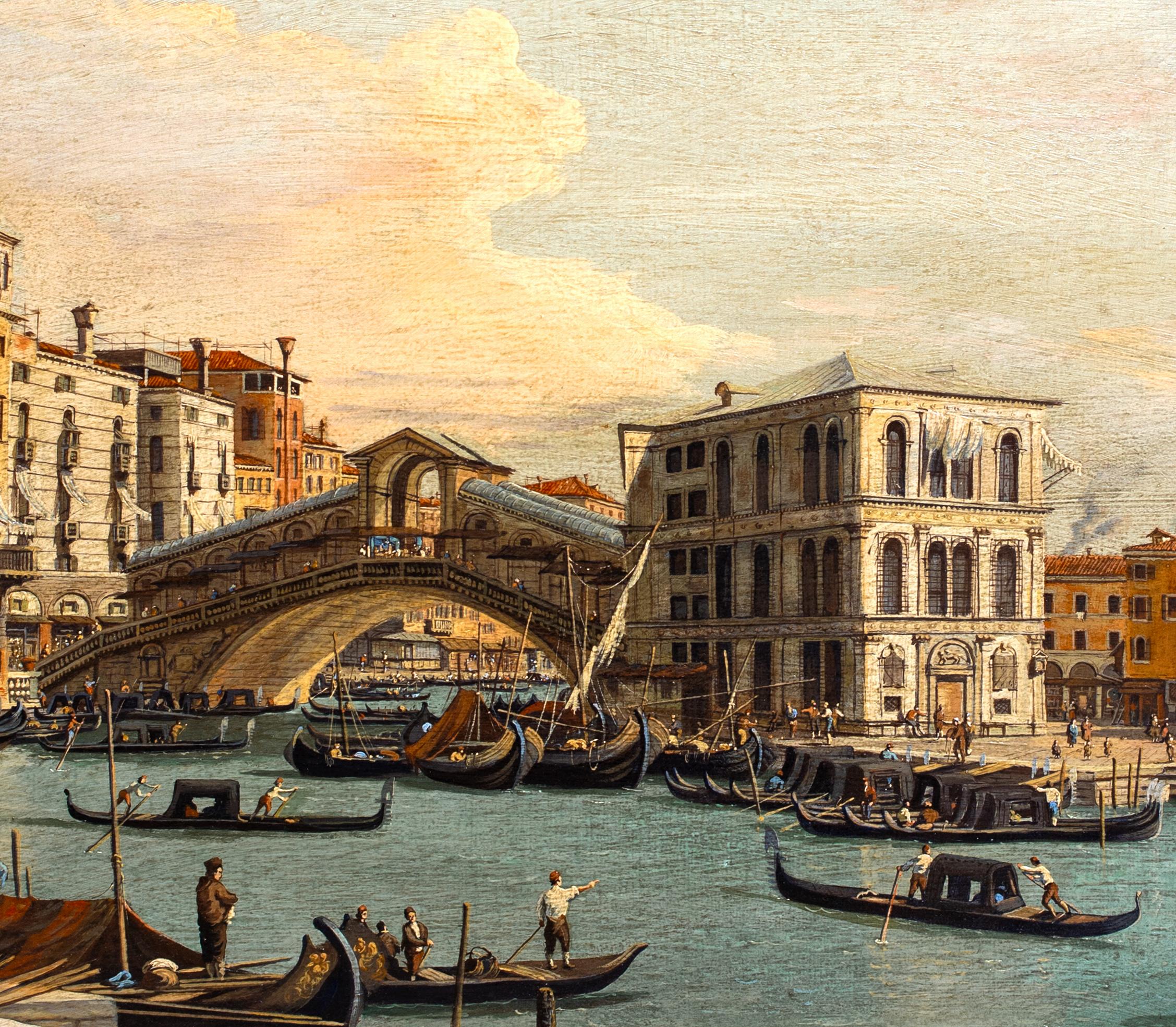 Le pont du Rialto, Venise, 18e/19e siècle  École de Francesco Guardi 6