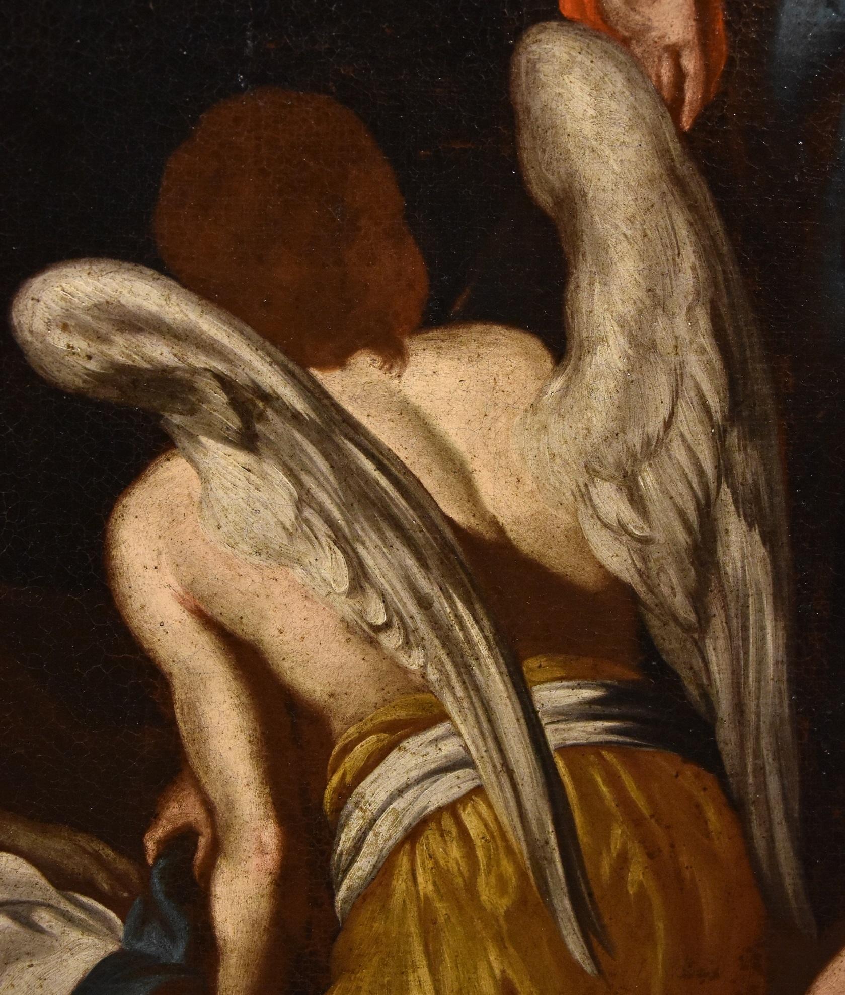 Muerte San José Guarino Pintura Óleo sobre lienzo Viejo maestro Siglo XVII-XVIII Italia 11