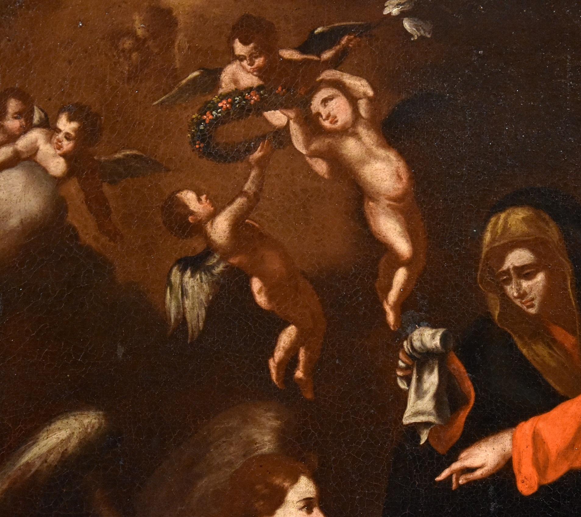Muerte San José Guarino Pintura Óleo sobre lienzo Viejo maestro Siglo XVII-XVIII Italia 3