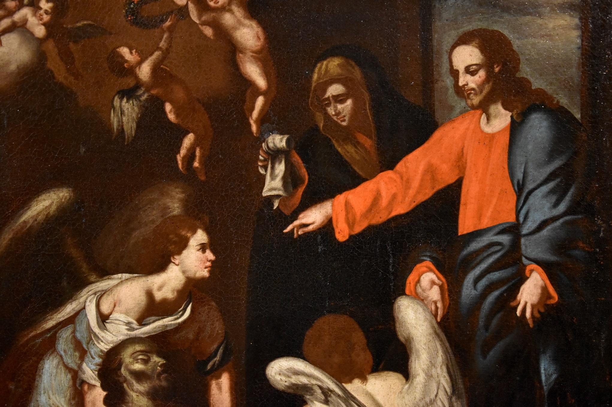 Muerte San José Guarino Pintura Óleo sobre lienzo Viejo maestro Siglo XVII-XVIII Italia 4