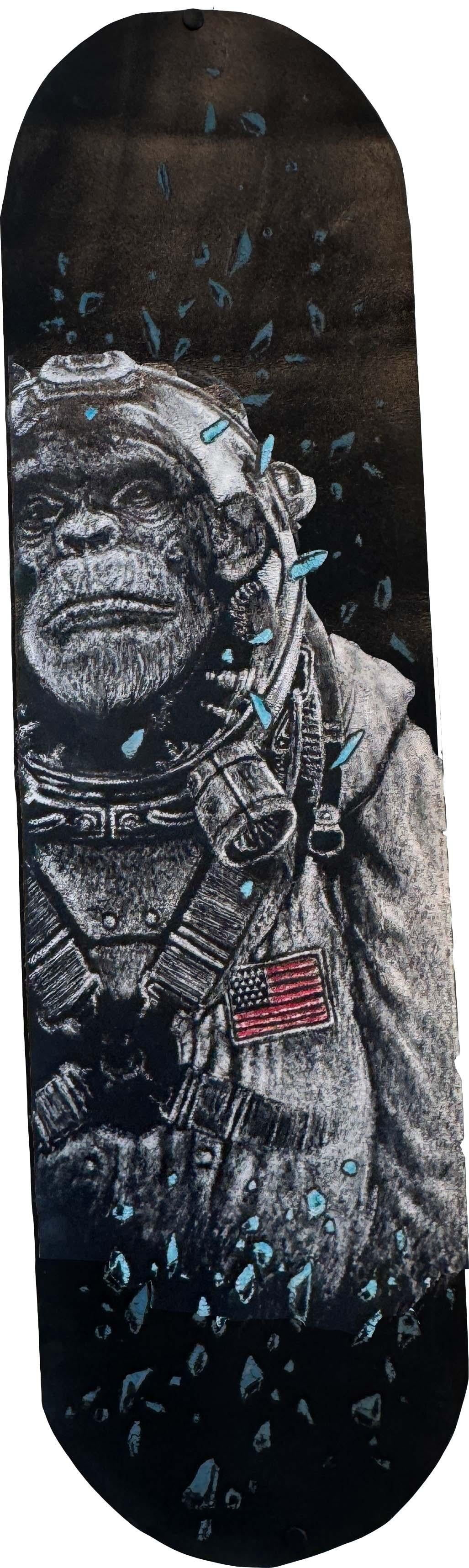 Monkey in Space - Mixed Media Art by Francesco LaRosa