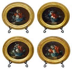 Di Francesco Lavagna, Quattro nature morte con vasi di fiori