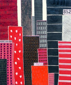 More Dim Sum  - city scape painting, figurative painting