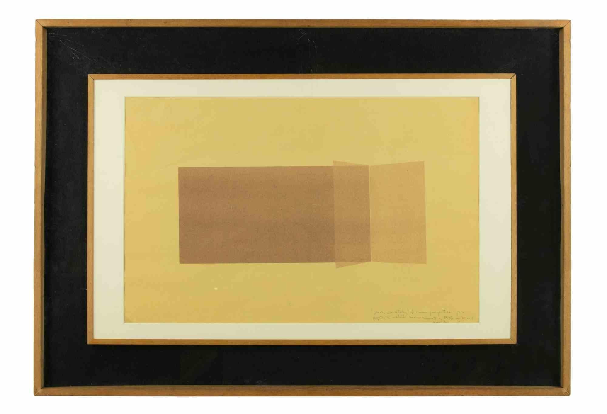 Lateral Perspective Vision - Original Monotype by F. Lo Savio - 1979