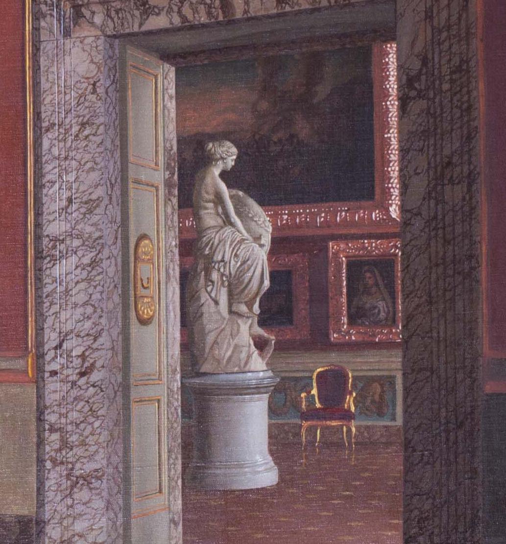 Pitti Palace, Florence, 19th Century Italian oil painting by Maestosi - Realist Painting by Francesco Maestosi
