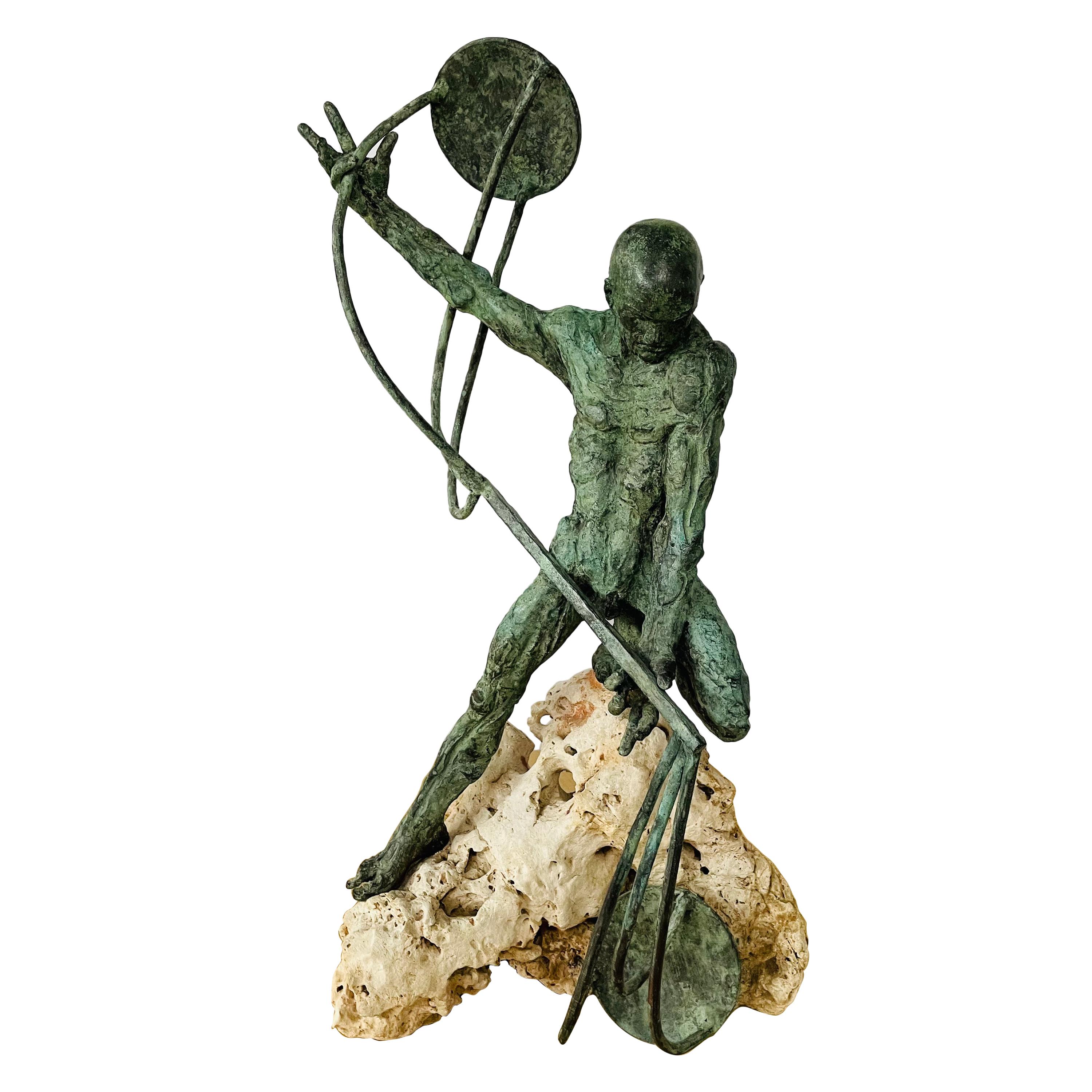 Sculpture en bronze intitulée "Giustizia" de Francesco Marcangeli