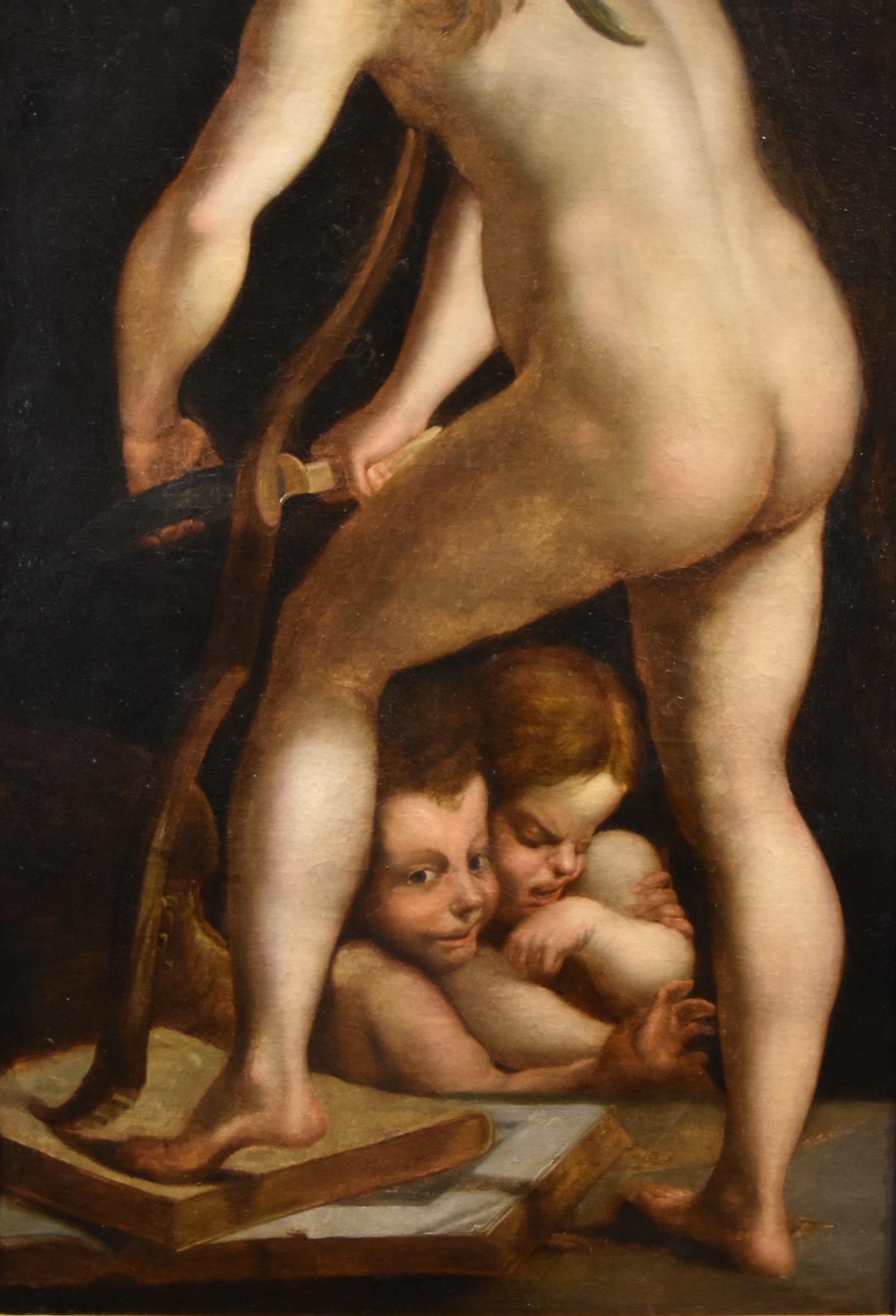 Amor-Porträt, Parmigianino, Gemälde, 17/18. Jahrhundert, Öl auf Leinwand, Alter Meister, Italien (Alte Meister), Painting, von Francesco Mazzola, Known As Il Parmigianino (parme, 1503 - 1540) 